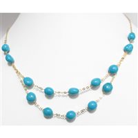 Collier Damiata Gioielli Femme in Or jaune Turchese 819-D199 - 819-D199